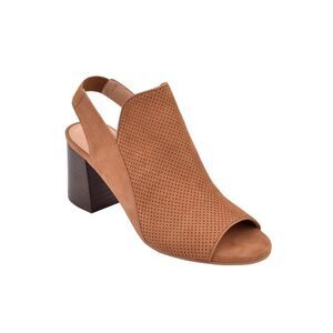 EVOLVE Womens Brown Perforated Hale Open Toe Dress Sling Back Sandals 7.5 M